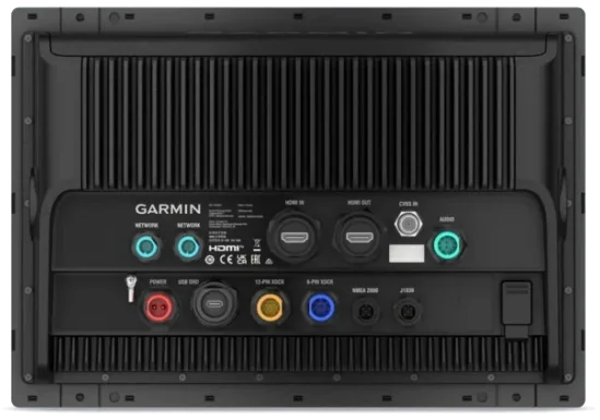 Garmin GPSMAP galinė jungčių pusė