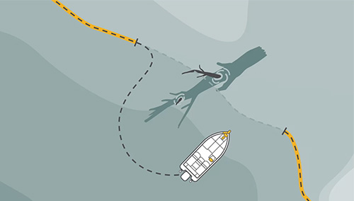 Steer around an obstacle without losing your route